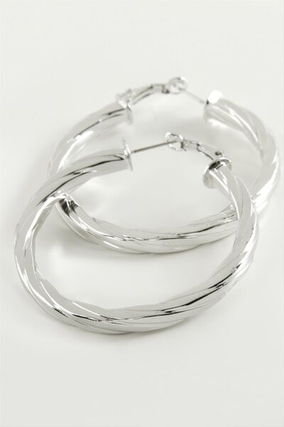 Ronanna أقراط دائرية ملتوية 4.5 سم