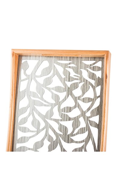 ORIAN 2-piece wooden tray set with decorative floor and clear acrylic insulating layer