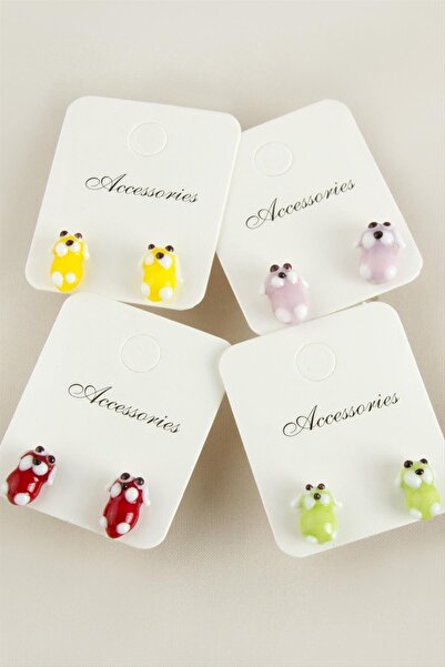 Marsilyan Dog Glass Earrings Ilkel-Bjt940