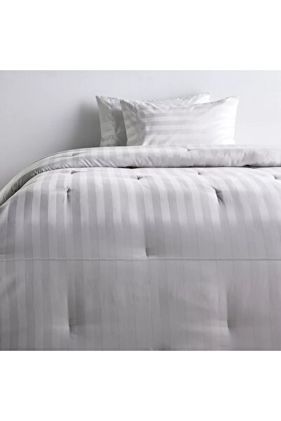 Generic Satin Stripe Pima Cotton Sateen 525 Thread Count 3-Piece Full Comforter Set - 160x240 cm