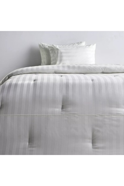 Generic Satin Stripe Pima Cotton Sateen 525 Thread Count 3-Piece Queen Comforter Set - 200x240 cm