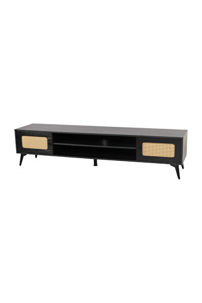 DEC13 A very distinctive TV table, black color, size 200 cm