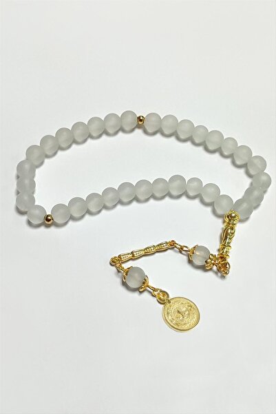 makay سبحة حجر زجاجي غير لامع 8 مم