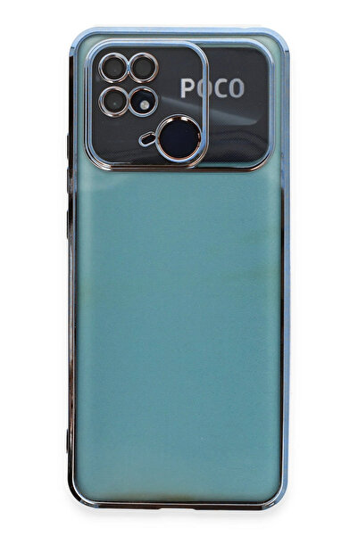 NewFace Sptrns Xiaomi Redmi 10C Case Silicone with Lens - (120038) Light Blue