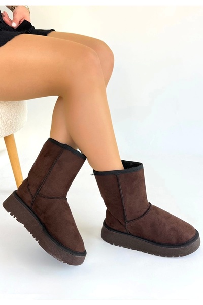 meSga butik Sophia Brown Suede Boots