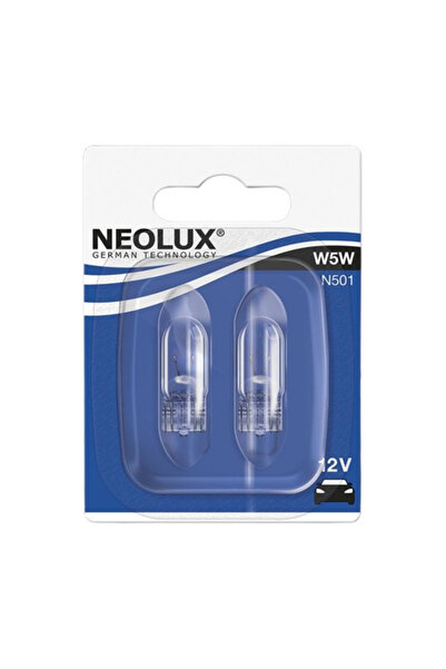 NEOLUX Set 2 becuri N501-02B iluminare compartiment motor, tip W5W, tensiune ...