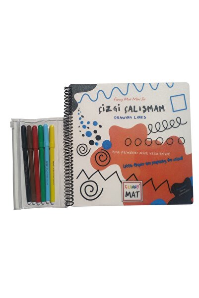Akademi Çocuk Funny Mat Mini Set - Çizgi Çalışmam (Kalemli)