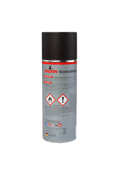 Nigrin Vopsea spray pentru suprafețe fierbinți până la 600 de grade, 400 ml