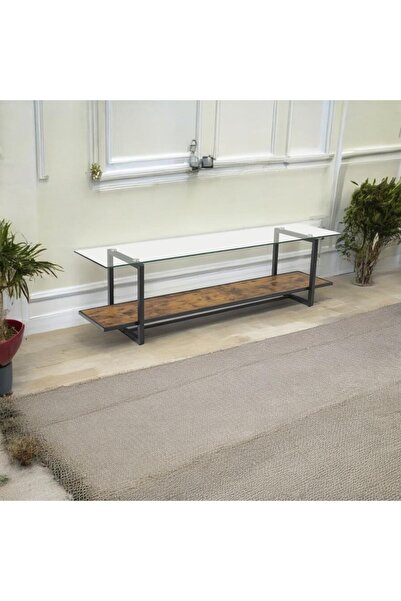 DEC4 Plasma table, wood with glass, 160 cm