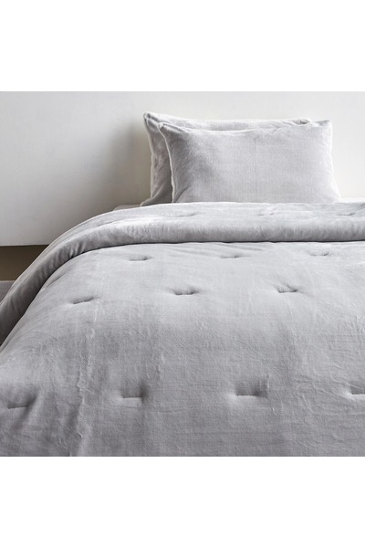 Generic Opal Solid Flannel 3-Piece King Comforter Set - 240x260 cm