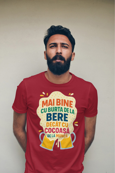 MVRDAR Tricouri unisex 100% bumbac cu motive Oktoberfest, bere, festivaluri, ...