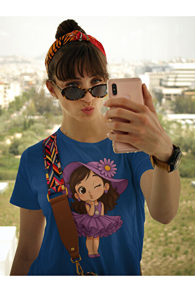 MVRDAR Tricou unisex 100% bumbac Flower Power pentru femei si fete
