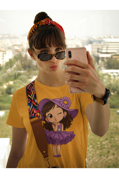 MVRDAR Tricou unisex 100% bumbac Flower Power pentru femei si fete