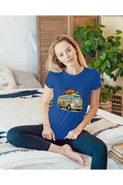 MVRDAR Tricou unisex 100% bumbac Flower Power pentru femei si fete