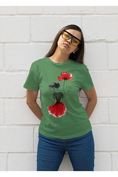 MVRDAR Tricou unisex 100% bumbac Flower Power pentru femei si fete