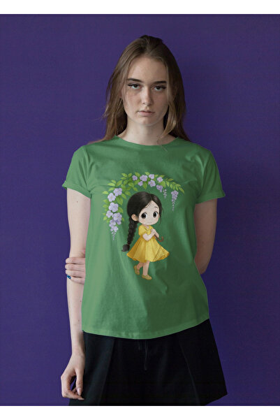 MVRDAR Tricou unisex 100% bumbac Flower Power pentru femei si fete