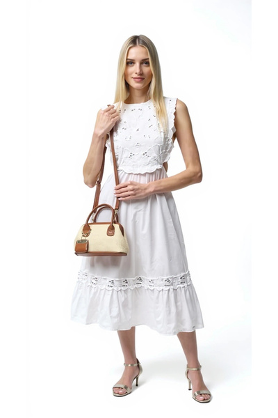 PayBuy Women's Straw Textured Mini Handbag Stylish Design Daily Use Weekend Quality Material