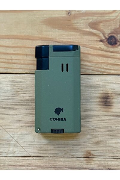 COHİBA Puro Çakmağı 2 Pürmüz Delicili Ayaklık Özellikli Haki Rengi