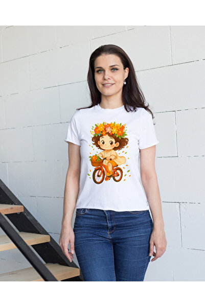MVRDAR Tricou unisex 100% bumbac Flower Power pentru femei si fete