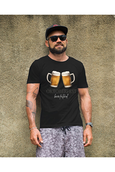 MVRDAR Unisex μπλουζάκι από 100% βαμβάκι με μοτίβα Oktoberfest, μπύρας και αλ...