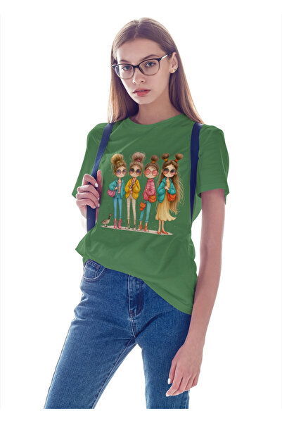 MVRDAR Tricou unisex 100% bumbac Flower Power pentru femei si fete