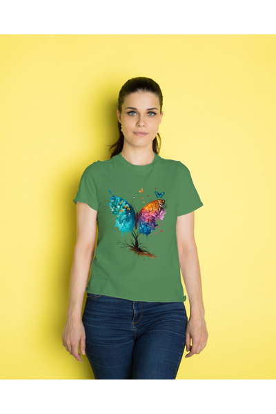MVRDAR Tricou unisex 100% bumbac Flower Power pentru femei si fete