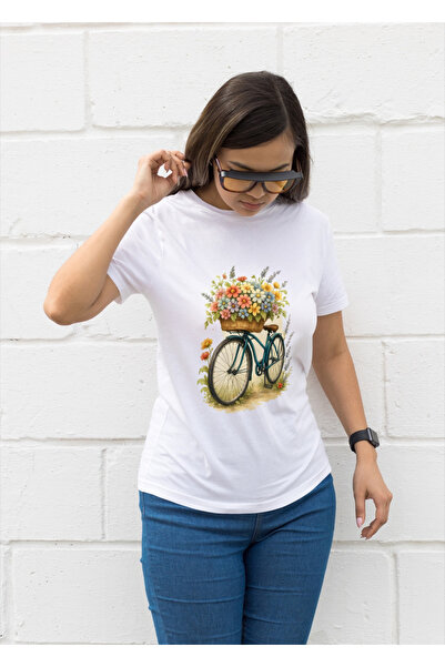 MVRDAR Tricou unisex 100% bumbac Flower Power pentru femei si fete