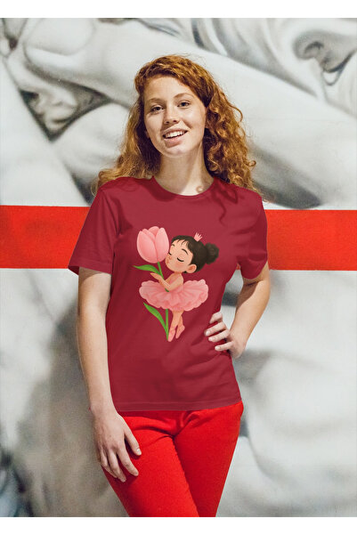MVRDAR Tricou unisex 100% bumbac Flower Power pentru femei si fete