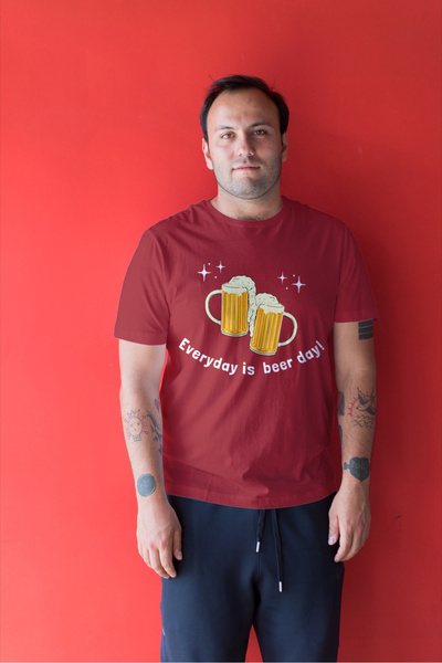 MVRDAR Unisex 100% cotton T-shirt with Oktoberfest, beer and alcohol motifs