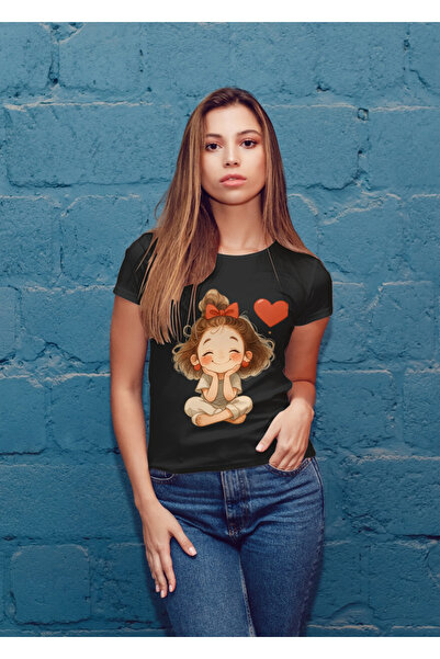 MVRDAR Tricou unisex 100% bumbac Flower Power pentru femei si fete