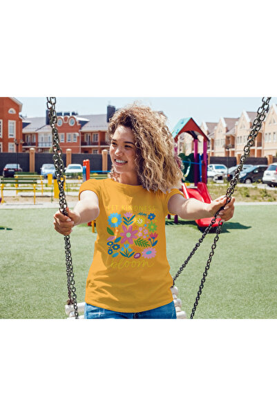 MVRDAR Tricou unisex 100% bumbac Flower Power pentru femei si fete