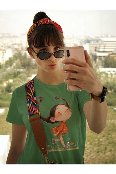 MVRDAR Tricou unisex 100% bumbac Flower Power pentru femei si fete