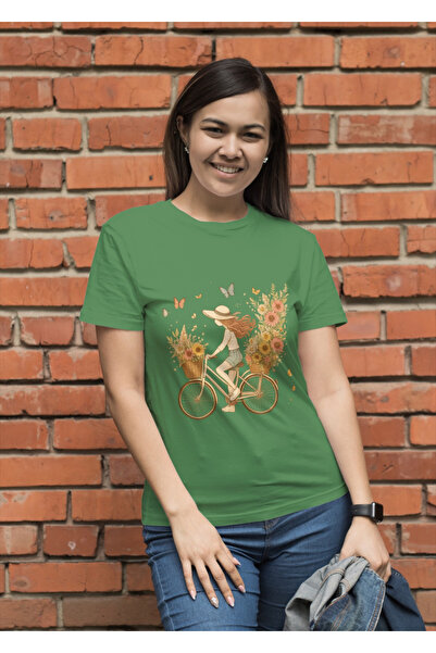 MVRDAR Tricou unisex 100% bumbac Flower Power pentru femei si fete