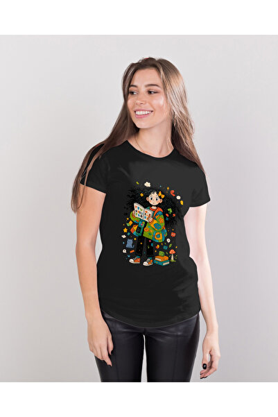 MVRDAR Tricou unisex 100% bumbac Flower Power pentru femei si fete