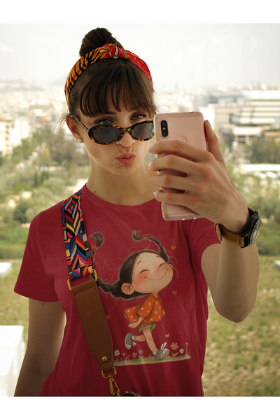 MVRDAR Tricou unisex 100% bumbac Flower Power pentru femei si fete