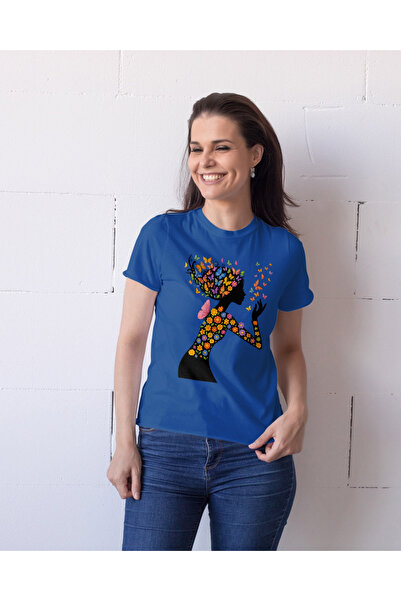 MVRDAR Tricou unisex 100% bumbac Flower Power pentru femei si fete