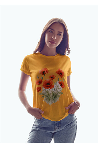 MVRDAR Tricou unisex 100% bumbac Flower Power pentru femei si fete