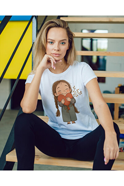 MVRDAR Tricou unisex 100% bumbac Flower Power pentru femei si fete