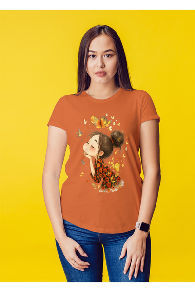 MVRDAR Tricou unisex 100% bumbac Flower Power pentru femei si fete