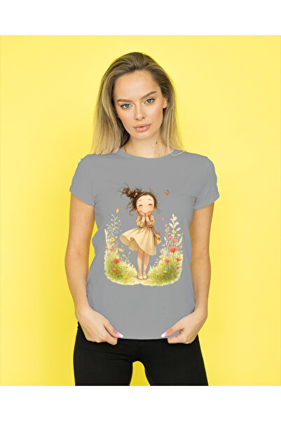MVRDAR Tricou unisex 100% bumbac Flower Power pentru femei si fete