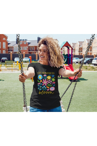 MVRDAR Tricou unisex 100% bumbac Flower Power pentru femei si fete