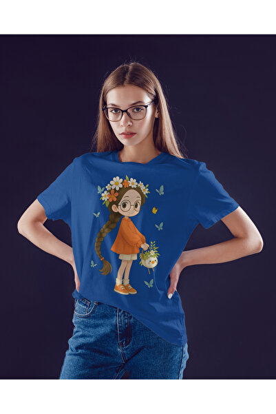MVRDAR Tricou unisex 100% bumbac Flower Power pentru femei si fete