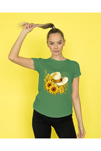 MVRDAR Tricou unisex 100% bumbac Flower Power pentru femei si fete