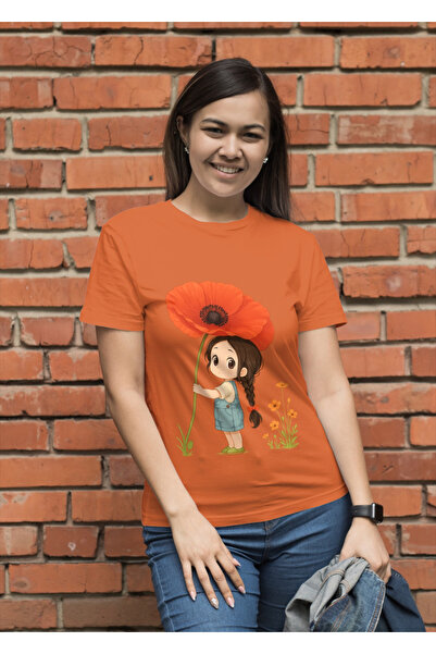 MVRDAR Tricou unisex 100% bumbac Flower Power pentru femei si fete