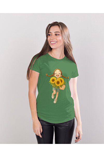 MVRDAR Tricou unisex 100% bumbac Flower Power pentru femei si fete