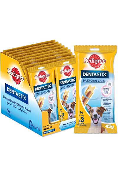 Pedigree Dog Treats, Denta Stix Dog Treat, Chicken Flavor, Pack of 18x45g