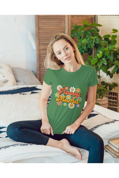 MVRDAR Tricou unisex 100% bumbac Flower Power pentru femei si fete