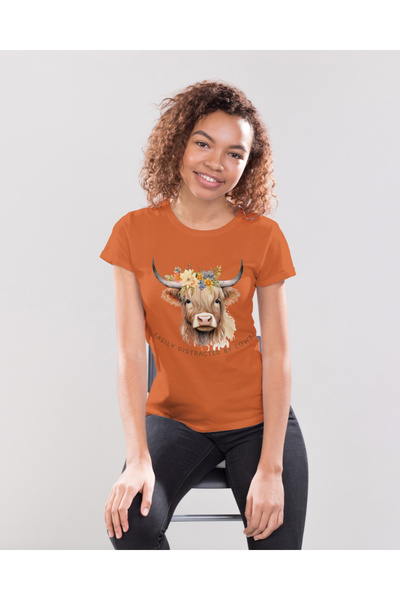 MVRDAR Tricou unisex 100% bumbac Flower Power pentru femei si fete