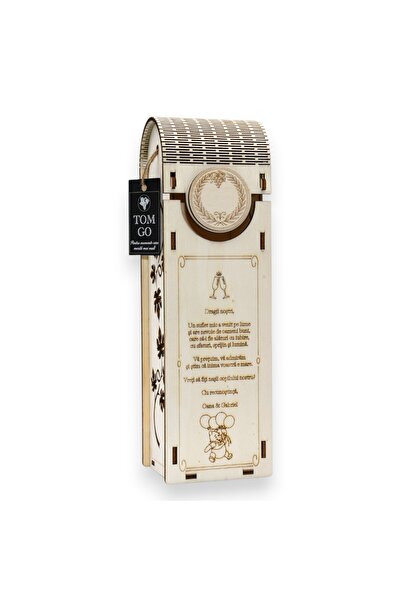 TOM GO Cutie cadou pentru sticlă de vin - Dragii noștri…