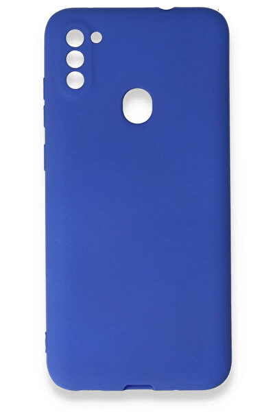 NewFace حافظة سامسونج جالاكسي A11 من السيليكون الأول (113104) - أزرق داكن